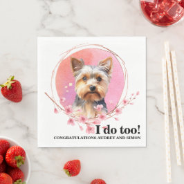 Servilleta De Papel Servilletas de boda con foto de perros de raza Yor