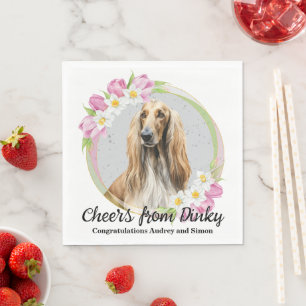 Servilleta De Papel Servilletas de boda con foto de perros galgo afgan