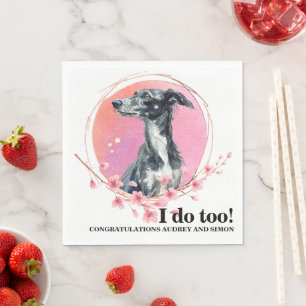 Servilleta De Papel Servilletas de boda con foto de perros Lurcher