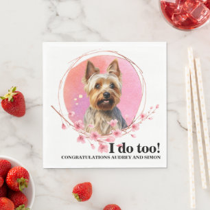 Servilleta De Papel Servilletas de boda con foto de perros Terrier aus