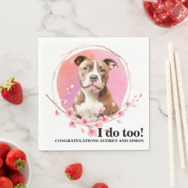 Servilleta De Papel Servilletas de boda con foto de Pitbull