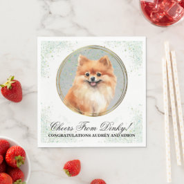 Servilleta De Papel Servilletas de boda con foto de Pomerania