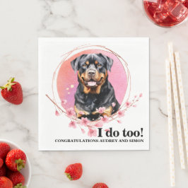 Servilleta De Papel Servilletas de boda con foto de Rottweiler
