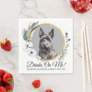 Servilleta De Papel Servilletas de boda con foto de Terrier Escocés