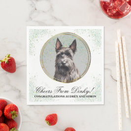 Servilleta De Papel Servilletas de boda con foto de Terrier Escocés