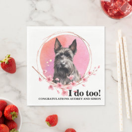 Servilleta De Papel Servilletas de boda con foto de Terrier Escocés