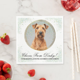 Servilleta De Papel Servilletas de boda con foto de Terrier Irlandés