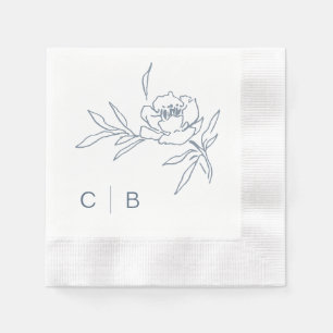 Servilleta De Papel Servilletas de boda con monograma simples