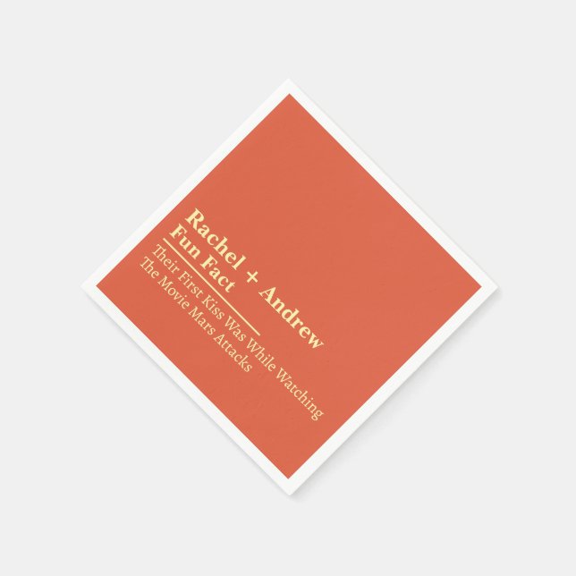 Servilleta De Papel Servilletas de boda con nombre personalizado diver (Borde)