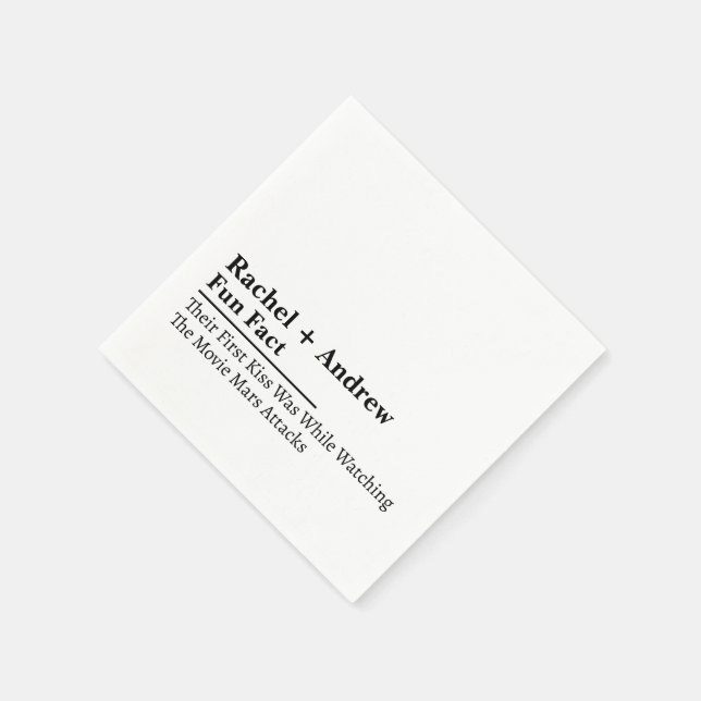 Servilleta De Papel Servilletas de boda con nombre personalizado diver (Borde)