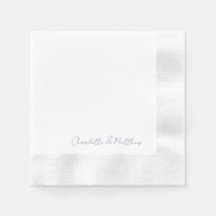Servilleta De Papel Servilletas de boda con nombres personalizados en