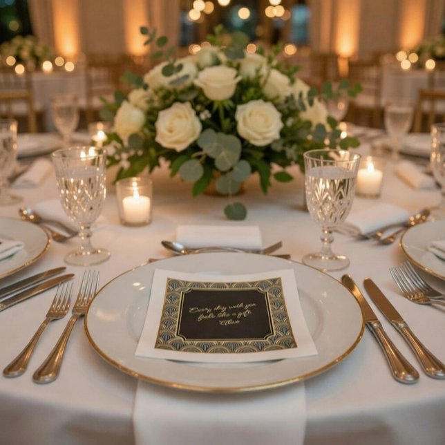 Servilleta De Papel Servilletas de boda con nota de amor personalizada (Subido por el creador)
