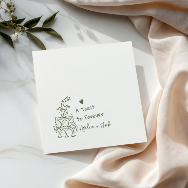 Servilleta De Papel Servilletas de boda con torre de copa de champán d (Subido por el creador)