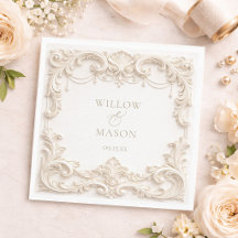 Servilletas de boda cuadradas barrocas elegantes d