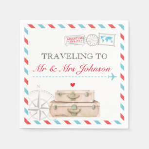 Servilleta De Papel Servilletas de boda de avión de viaje decoración S