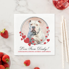 Servilleta De Papel Servilletas de boda de Bulldog Americano con foto 