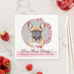 Servilleta De Papel Servilletas de boda de Bulldog Francés con foto de