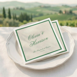 Servilleta De Papel Servilletas de boda de jardín preppy verde Club de