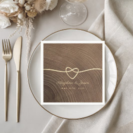 Servilleta De Papel Servilletas de boda de madera rústica
