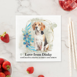 Servilleta De Papel Servilletas de boda de mascota de perro Beagle con