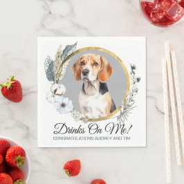 Servilleta De Papel Servilletas de boda de mascota de perro Beagle con