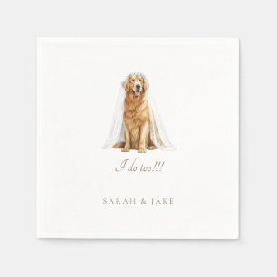 Servilleta De Papel Servilletas de boda de mascota personalizadas con 
