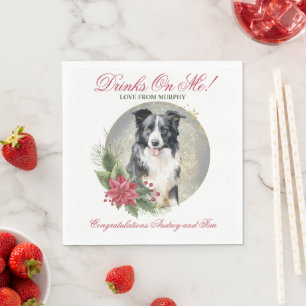Servilleta De Papel Servilletas de boda de mascotas Border Collie con