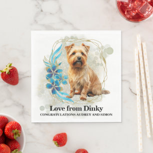 Servilleta De Papel Servilletas de boda de Norfolk Terrier con foto de