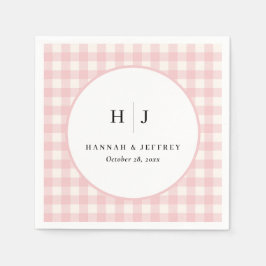Servilleta De Papel Servilletas de boda de Pastel Gingham