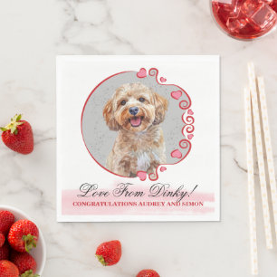 Servilleta De Papel Servilletas de Boda de Perro Cockapoo con Foto de 