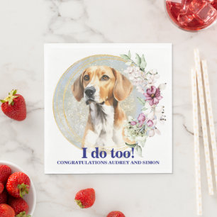 Servilleta De Papel Servilletas de boda de perro Foxhound inglés con f