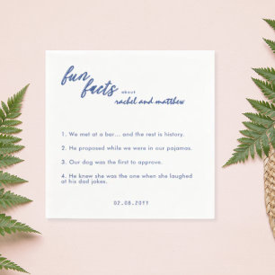 Servilleta De Papel Servilletas de boda de plantilla de datos divertid