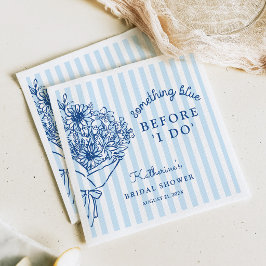 Servilleta De Papel Servilletas de boda de rayas algo azules para duch