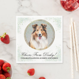 Servilleta De Papel Servilletas de boda de Shetland Sheepdog con foto 