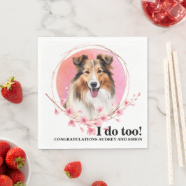 Servilleta De Papel Servilletas de boda de Shetland Sheepdog con foto 
