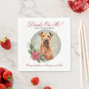 Servilleta De Papel Servilletas de boda de Terrier Irlandés con foto d