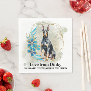Servilleta De Papel Servilletas de boda Doberman Pinscher con foto de 