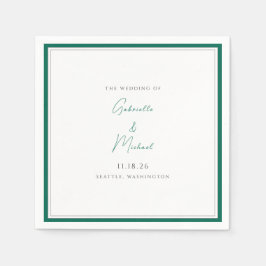 Servilleta De Papel Servilletas de boda elegantes con escritura en ver