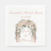 Servilletas de boda elegantes con flores de meloco