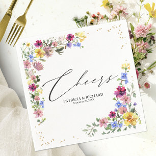 Servilleta De Papel Servilletas de boda florales boho de colores neutr