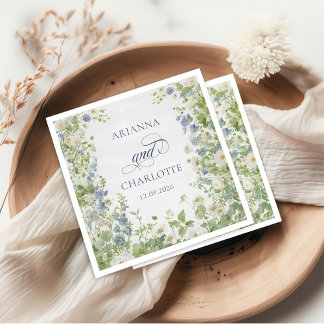 Servilleta De Papel Servilletas de boda florales de jardín de primaver