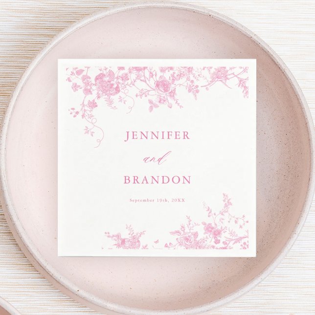 Servilleta De Papel Servilletas de boda florales rosadas Victorianas F (Subido por el creador)