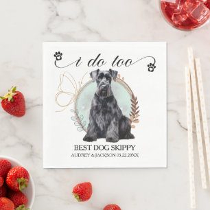 Servilleta De Papel Servilletas de boda Giant Schnauzer con foto de pe