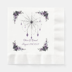 Servilleta De Papel Servilletas de boda góticas con flores Romance Osc