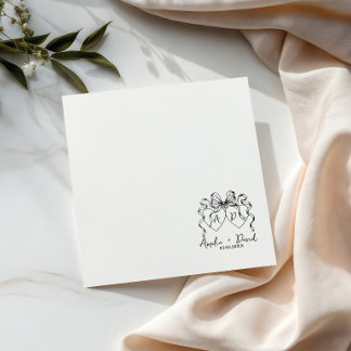 Servilleta De Papel Servilletas de boda manuscritas con corazón de amo