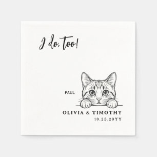 Servilleta De Papel Servilletas de boda minimalistas para gatos 'Yo ta