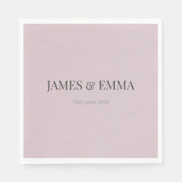 Servilleta De Papel Servilletas de boda minimalistas | Rosa polvorient