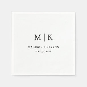 Servilleta De Papel Servilletas de boda minimalistas y chic