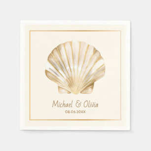 Servilleta De Papel Servilletas de boda náuticas personalizadas con co