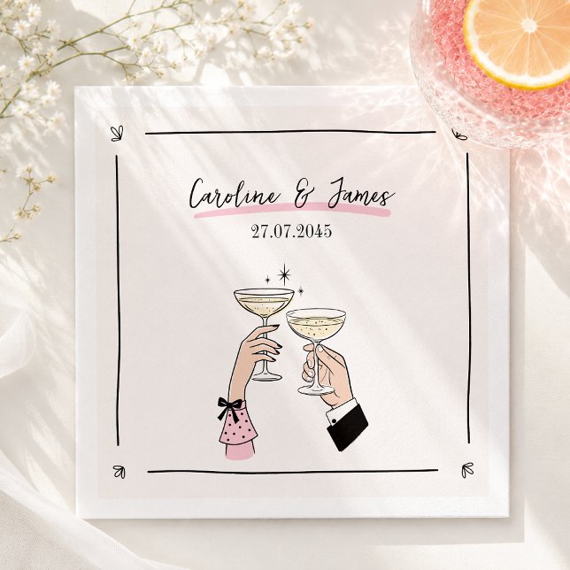 Servilleta De Papel Servilletas de boda para brindis de champán capric (Subido por el creador)
